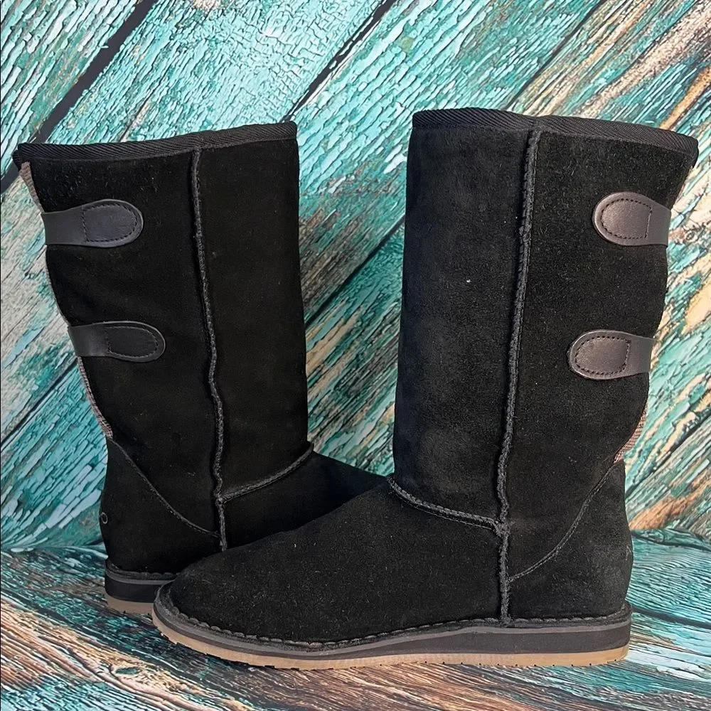 Aldo Black Suede Mid Winter Boots
